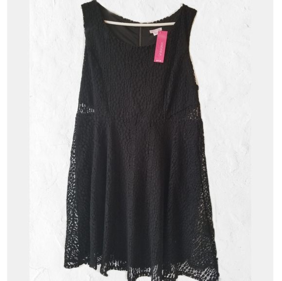 Xhilaration Black Lace overlay Dress Size XXL - Picture 1 of 5